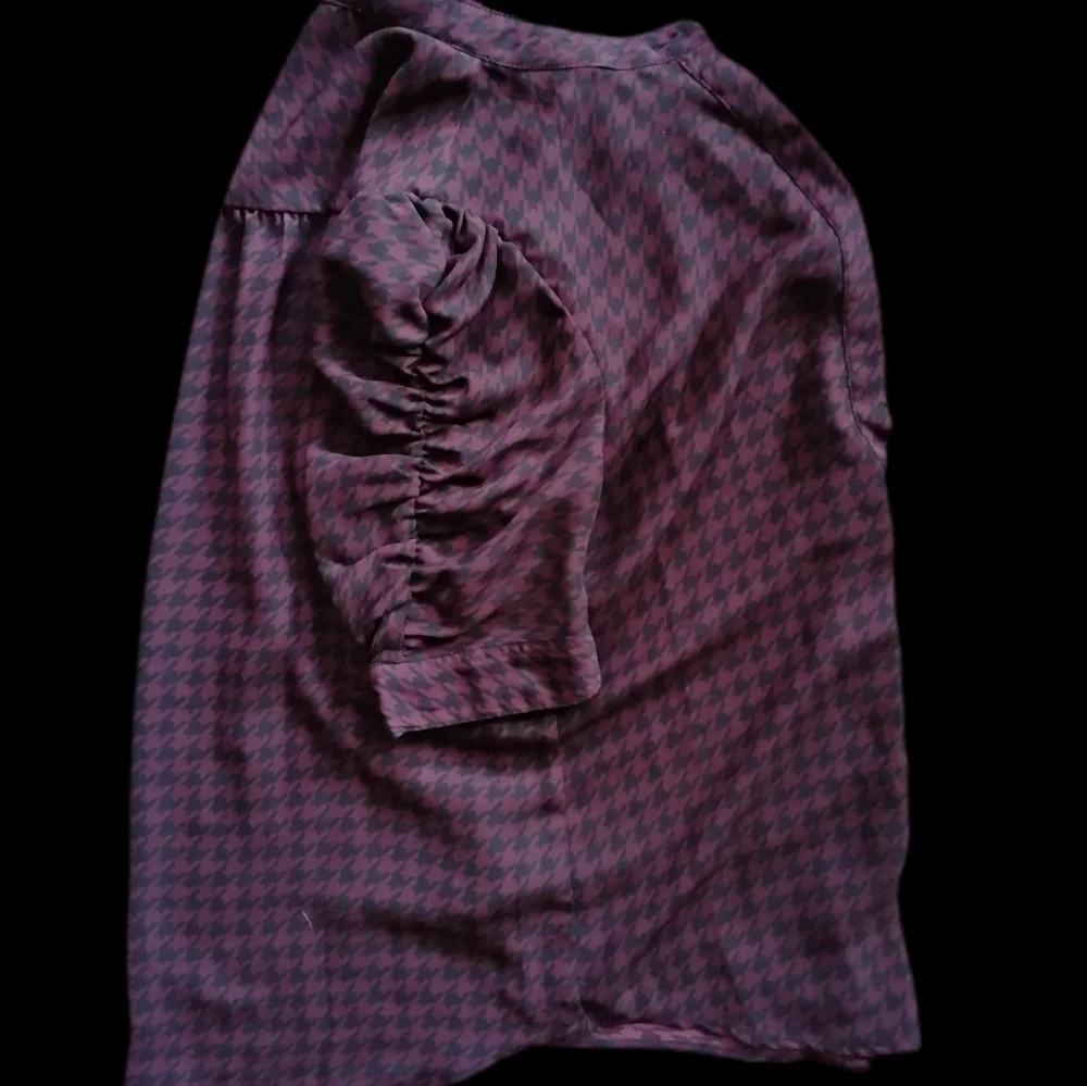 Laundry by Shelli Segal Womens Houndstooth Button Down‎ Blouse Size Small
